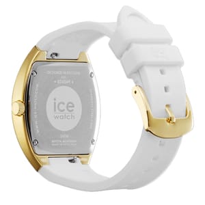 Elegant White Gold ICE Watch with Sporty Silicone Strap 024049 Elegant White Gold ICE Watch with Sporty Silicone Strap 024049