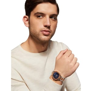 Mathey-Tissot Two-Tone Black Dial Watch H152RN