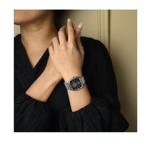 Mathey-Tissot Monsoon Square Quartz Black Dial Ladies Watch D7917AN