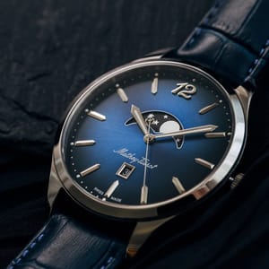 Mathey-Tissot Urban Moon Quartz Watch with Blue Dial H411LABU