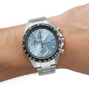 Seiko Spirit Ice Blue Tiffany Chronograph Watch SBTR029
