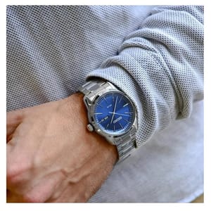Seiko Solar Men's Watch Blue Dial Stainless Steel SNE525P1