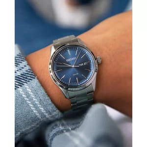 Seiko Solar Men's Watch Blue Dial Stainless Steel SNE525P1 Seiko - Men's Dress Watches 3