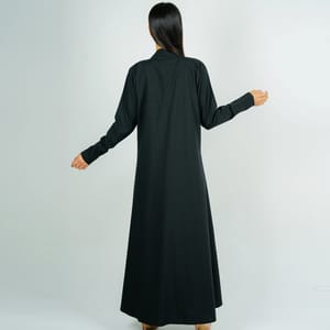 Stylish Abaya With Button Style Rosette Abaya - Women's Abayas 2