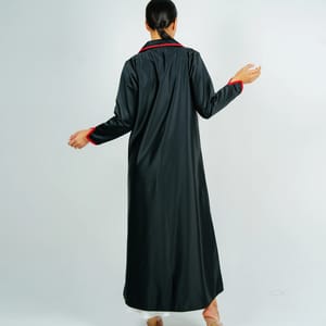 Stylish Blazer Abaya With Orange Style Line Rosette Abaya - Women's Abayas 2