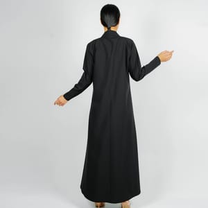 Embellishment Abaya With Embroidered Flower Design Rosette Abaya - Women's Abayas 2