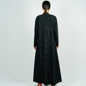 Stylish Dantil Abaya - Black Rosette Abaya - Women's Abayas 2