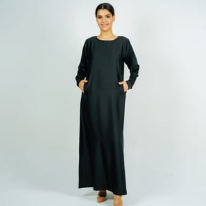 Inner Dress With Pocket Style - Black