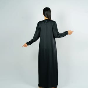 Abaya With Embroidery Sleeves Design Rosette Abaya - Women's Abayas 2