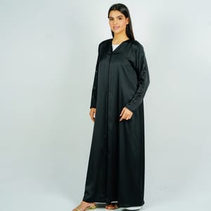 Abaya With Embroidery Sleeves Design Rosette Abaya - Women's Abayas 3