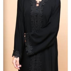 Obsidian Royale Lace-Front Abaya ABY1247