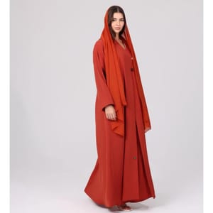 Formal Design Button Detail Colored Abaya ABY1105