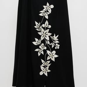 Embellished Abaya With Embroidery With Elastic Sleeves Embellished Abaya With Embroidery With Elastic Sleeves