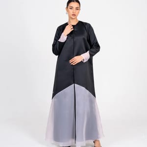 Abaya With Organza Design