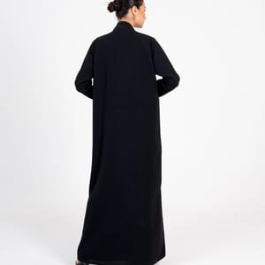 Embellished Abaya With Flowers Embroidery Rosette Abaya - Women's Abayas 2