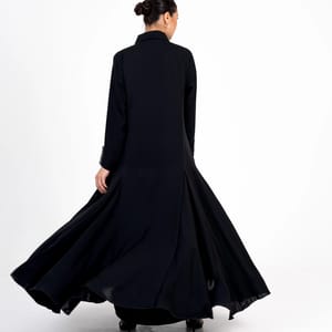 French Abaya With Button Style Rosette Abaya - Women's Abayas 5