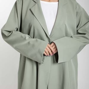 Green Barbie Crepe Abaya with Matching Sheila for Office and Meetings Green Barbie Crepe Abaya with Matching Sheila for Office and Meetings