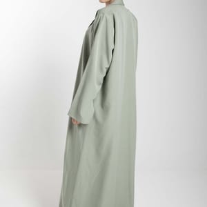 Green Barbie Crepe Abaya with Matching Sheila for Office and Meetings Green Barbie Crepe Abaya with Matching Sheila for Office and Meetings
