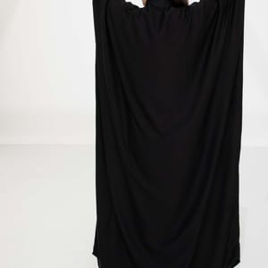 Elegant Black Nida Bisht with Lace Detailing Msquare Fashion - Women's Abayas 4