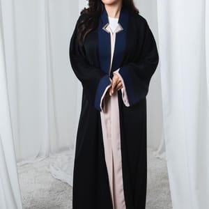Modern Black & Blue Abaya with Sheila