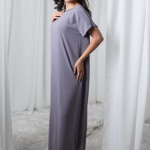 Grey CEY Fabric Under Abaya Msquare Fashion - Women's Abayas 2