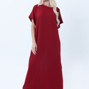 Maroon CEY Fabric Inner Slip Dress for Abaya - Soft Underdress