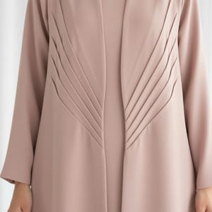 The Sunburst Pink Pleat Abaya