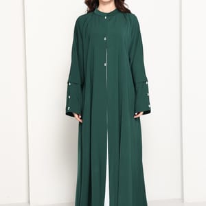 Minimalist Designer Abaya with Pearl Accents