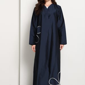 The Midnight Bloom Taffeta Abaya
