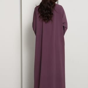 Elegant A-Line Abaya with Thread Work Detailing I Hand-Embellished | Premium Fabric Occasion Wear Msquare Fashion - Women's Abayas 5