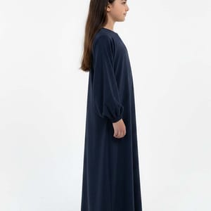 Kids Harir Maqsood Prayer Abaya I Midnight Navy Msquare Fashion - Kids's Abayas 1