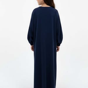 Kids Harir Maqsood Prayer Abaya I Midnight Navy Msquare Fashion - Kids's Abayas 3