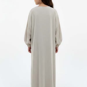 Kids Harir Maqsood Prayer Abaya I Beige Msquare Fashion - Kids's Abayas 2