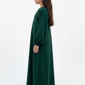 Kids Harir Maqsood Prayer Abaya I Green Msquare Fashion - Kids's Abayas 1