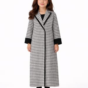 Mini Me Collection Elegant Kids Abaya - Premium Tweed Long Modest Dress