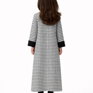 Mini Me Collection Elegant Kids Abaya - Premium Tweed Long Modest Dress Mini Me Collection Elegant Kids Abaya - Premium Tweed Long Modest Dress