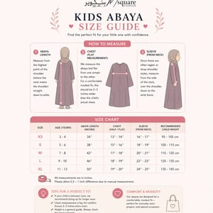 Mini Me Collection Elegant Kids Abaya - Premium Tweed Long Modest Dress Mini Me Collection Elegant Kids Abaya - Premium Tweed Long Modest Dress