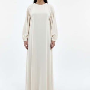 Lightweight Beige Harir Maqsood Prayer Abaya
