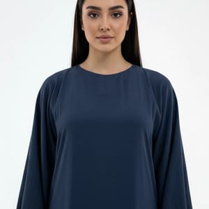 Lightweight Blue Harir Maqsood Prayer Abaya