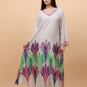 Ikkxa Colorful Patterns Crystal Details Jalabiya IKKXA - Women's Jalabiyas 17
