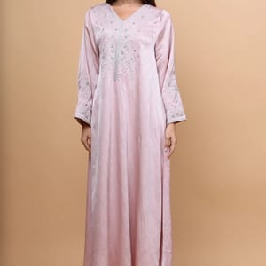 Ikkxa Elegant Embroidery Crystals Beaded Jalabiya IKKXA - Women's Jalabiyas 69
