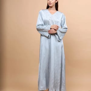Ikkxa Elegant Embroidery Crystals Beaded Jalabiya IKKXA - Women's Jalabiyas 29