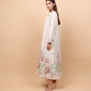 Ikkxa Classic Floral Linen Fabric Jalabiya IKKXA - Women's Jalabiyas 41