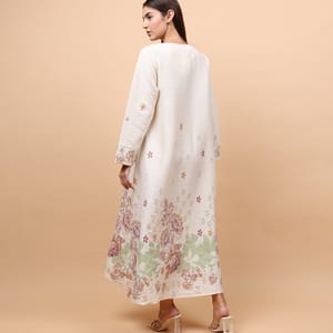 Ikkxa Classic Floral Linen Fabric Jalabiya IKKXA - Women's Jalabiyas 42