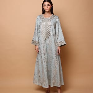 Ikkxa WIDAD Embroidered Crew Neck Jalabiya IKKXA - Women's Jalabiyas 56