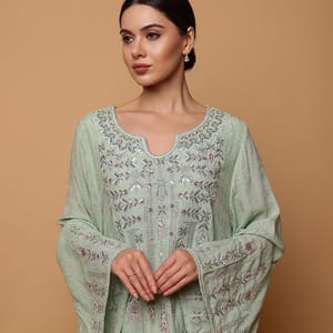 Ikkxa Nahla Embellished Flared Sleeves Jalabiya IKKXA - Women's Jalabiyas 17
