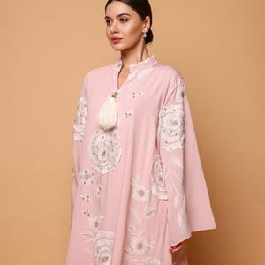 Ikkxa Saja Appliqued Flared Sleeves Jalabiya IKKXA - Women's Jalabiyas 23