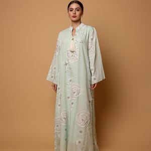 Ikkxa Saja Appliqued Flared Sleeves Jalabiya IKKXA - Women's Jalabiyas 41