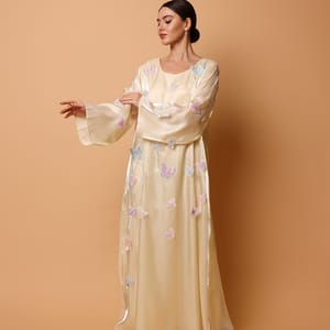 Ikkxa Banan Butterfly Appliqued Flared Sleeves Jalabiya IKKXA - Women's Jalabiyas 20