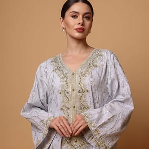 Ikkxa Hadeel Embellished Flared Sleeves Jalabiya IKKXA - Women's Jalabiyas 18